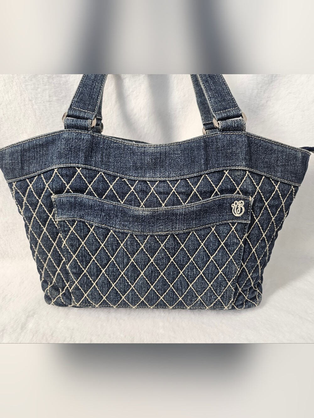 Vera Bradley Quilted Denim Tote Bag - Picture 2 of 10